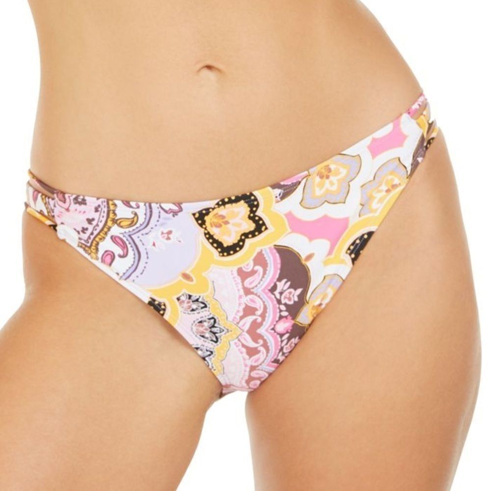 Hula Honey Bikini Lightly Padded Halter Tie-back + Matching Bottoms Size L NWT - Picture 4 of 16